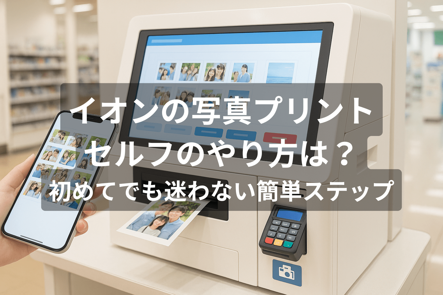 イオンの写真プリント｜セルフのやり方は？初めてでも迷わない簡単ステップ