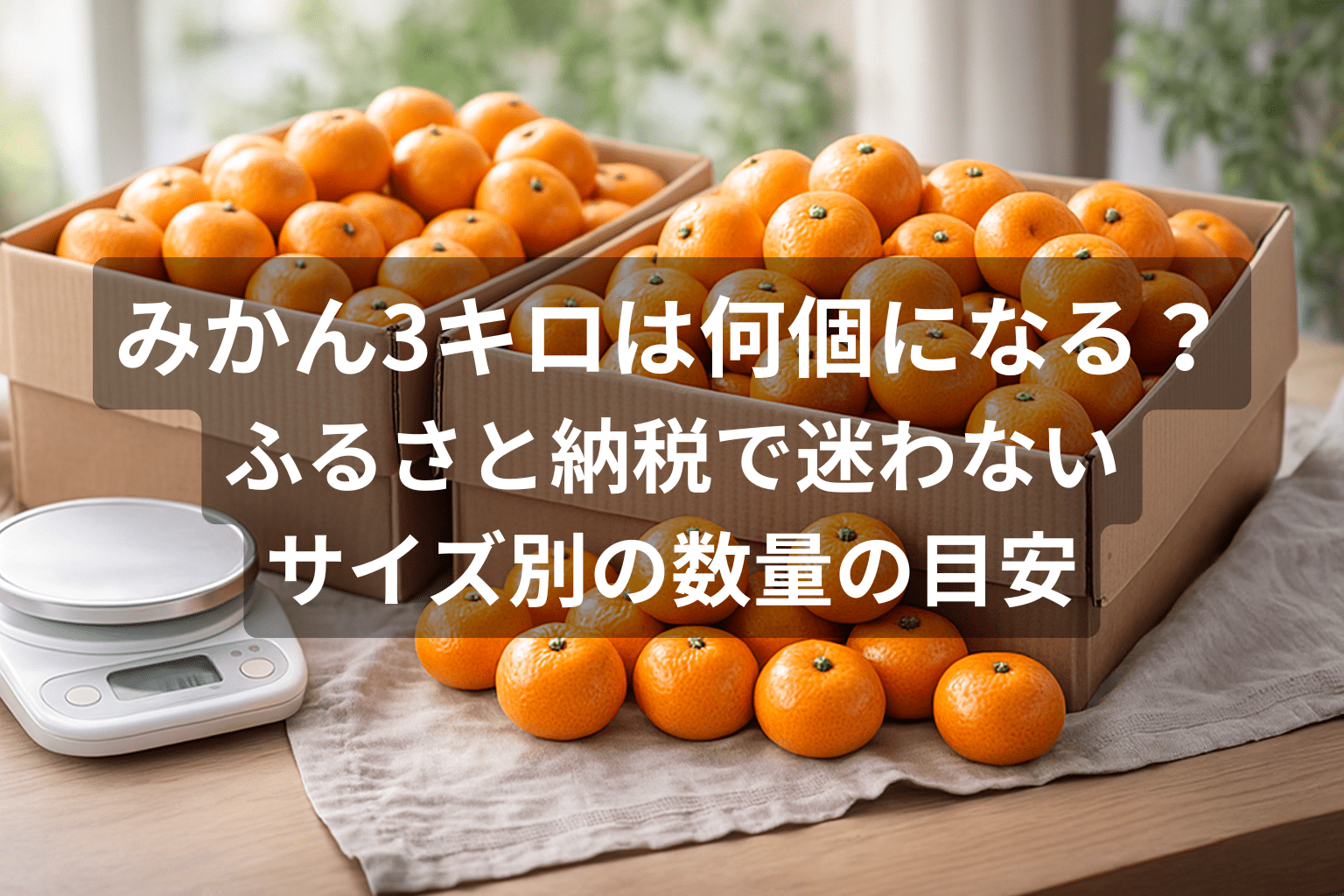 みかん3キロは何個になる？ふるさと納税で迷わないサイズ別の数量の目安