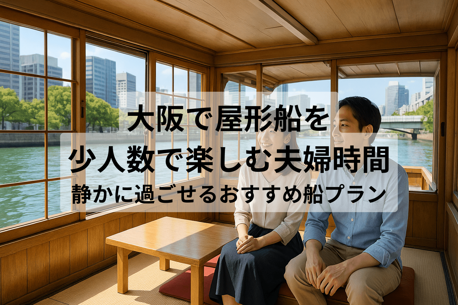 大阪で屋形船を少人数で楽しむ夫婦時間｜静かに過ごせるおすすめ船プラン